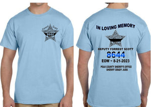 Deputy Forrest Scott T-Shirt  Free Shipping