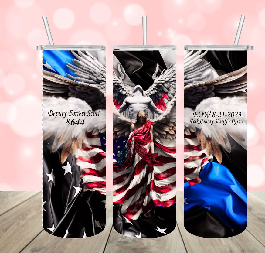 Deputy Forrest Scott 20oz Skinny Tumbler  **Free Shipping