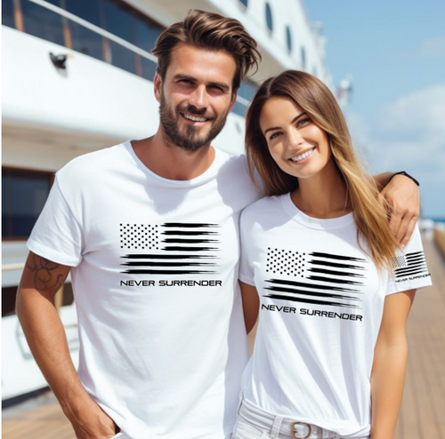 Never Surrender Unisex Tshirt  **Free Shipping**