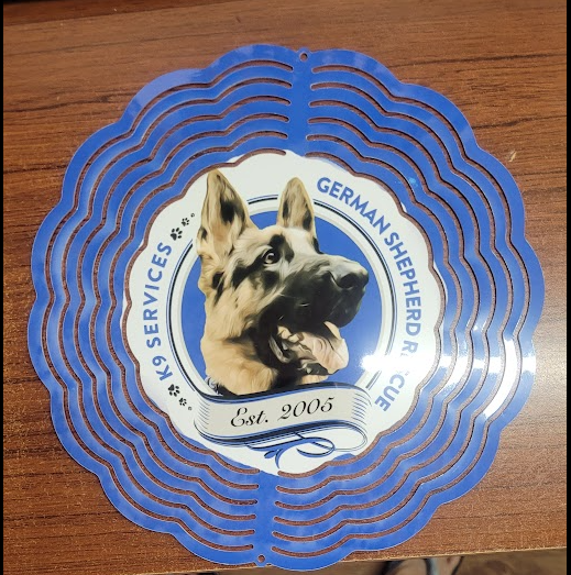 K9 Services German Shepherd Rescue Wind Spinner....Free Shipping