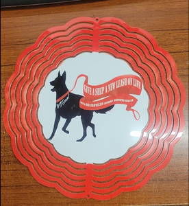 K9 Services German Shepherd Rescue Wind Spinner....Free Shipping