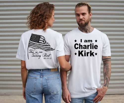 I am Charlie Kirk, This is our Turning Point Tshirt **Free Shipping**