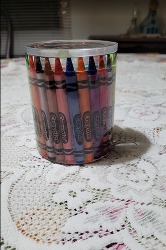 Epoxy Resin Crayon Pencil Holder with Lid  Free Shipping