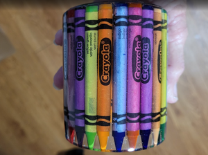 Epoxy Resin Crayon Pencil Holder with Lid  Free Shipping