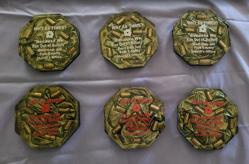Polk County Sheriff Grady Judd; Epoxy Resin; Coaster; 68/110/Free Shipping