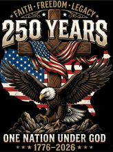 July 4th 250 Years Black T-shirt   **Free Shipping **