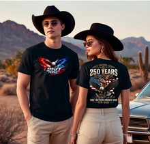 July 4th 250 Years Black T-shirt   **Free Shipping **