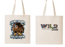 Wildside Fundraiser: Canvas Totes of Snow, Misc Designs   *Free Shipping*