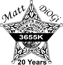 Polk County Sheriff's Office K9 Deputy Matt  Williams & K9 DiOGi Tshirt  **Free Shipping**