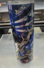 Thin Blue Line/Skull/American Flag 20oz Skinny Tumbler *Free shipping*