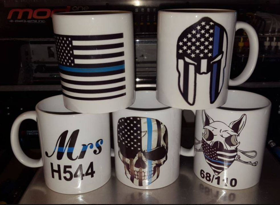 Blue Line Coffee Cups