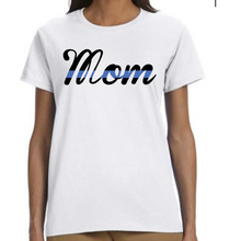 Police Mom with Blue Line T-shirt