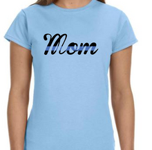 Police Mom with Blue Line T-shirt