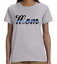 Police Mom with Blue Line T-shirt