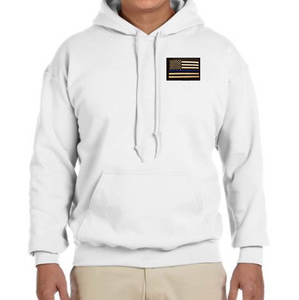 Hoodies Unisex Blue Line Flag