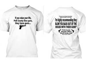 Sheriff Grady Judd Comment T-Shirt on Rioting, 6-1-2020  **Free Shipping**
