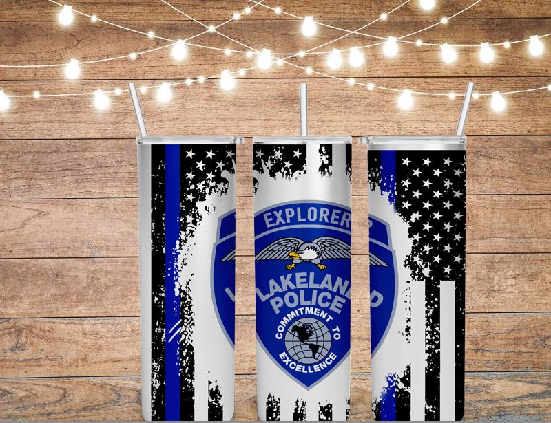 Lakeland Police Dept Explorer 20oz Skinny Tumbler Fundraiser.......Free Shipping