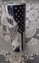 LE Motorcycle Riders 20oz Skinny Tumbler, Wings & Thin Blue Line  Free Shipping