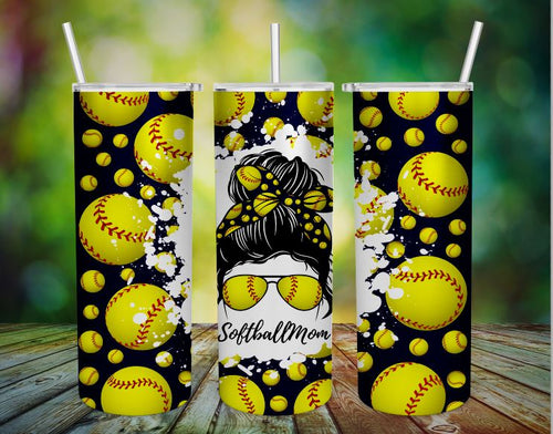 Softball Mom 20oz Skinny Tumbler  *Free Shipping**